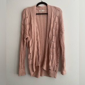 Hollister Crochet Peach Cardigan size medium